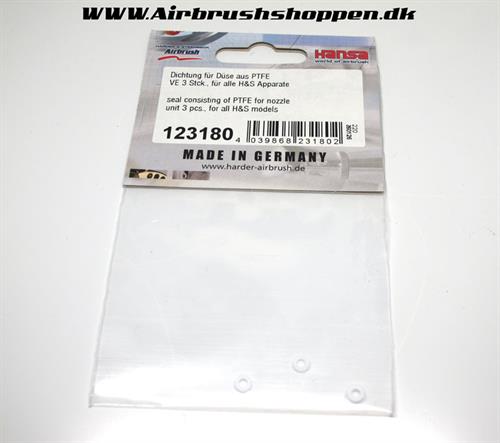 123180 - O-Ring til dysen 3 stk. PTFE -  H&S